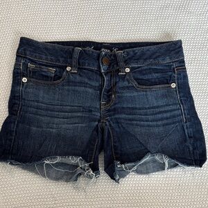 American Eagle Outfitters Dark Blue Denim Shorts